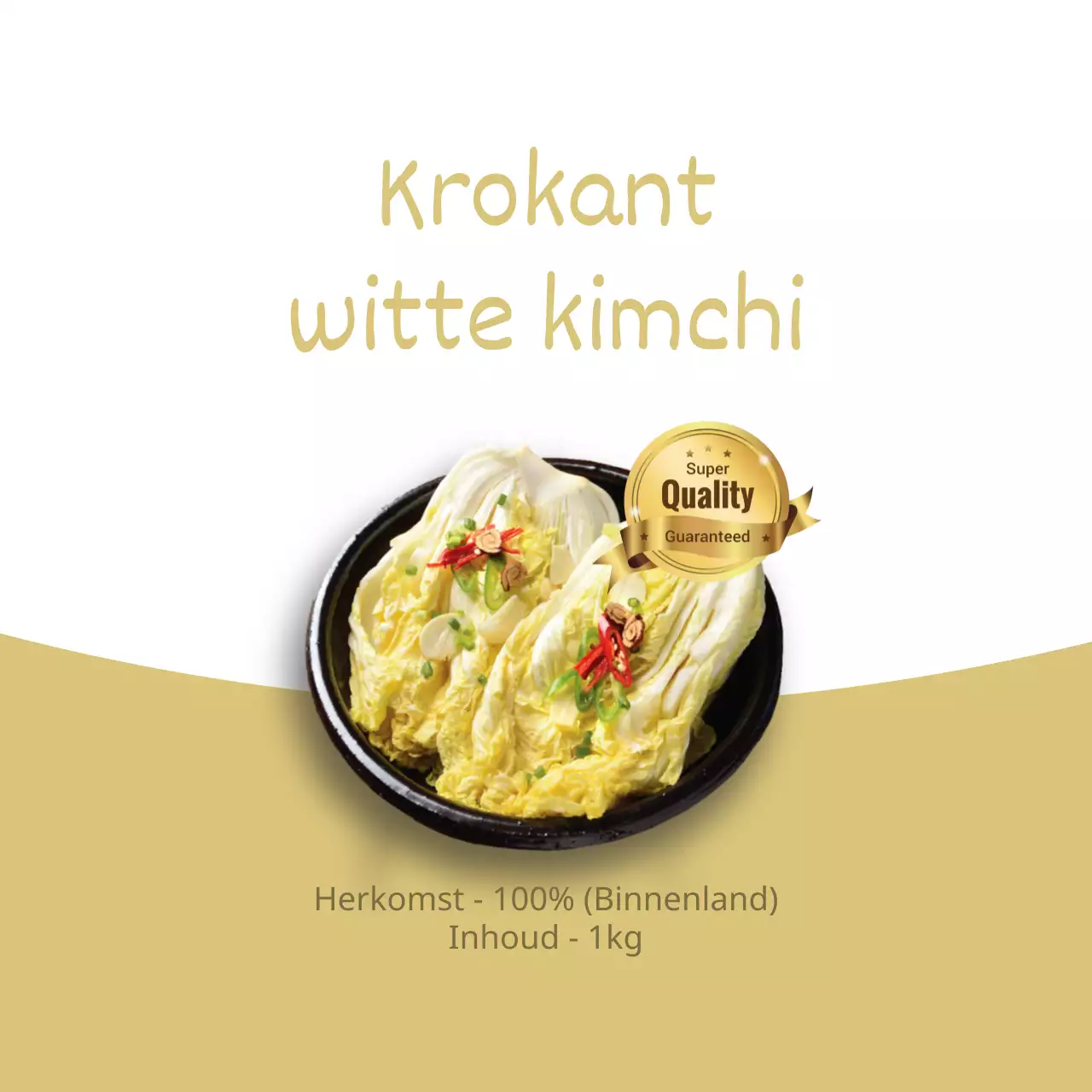 Krokante witte kimchi