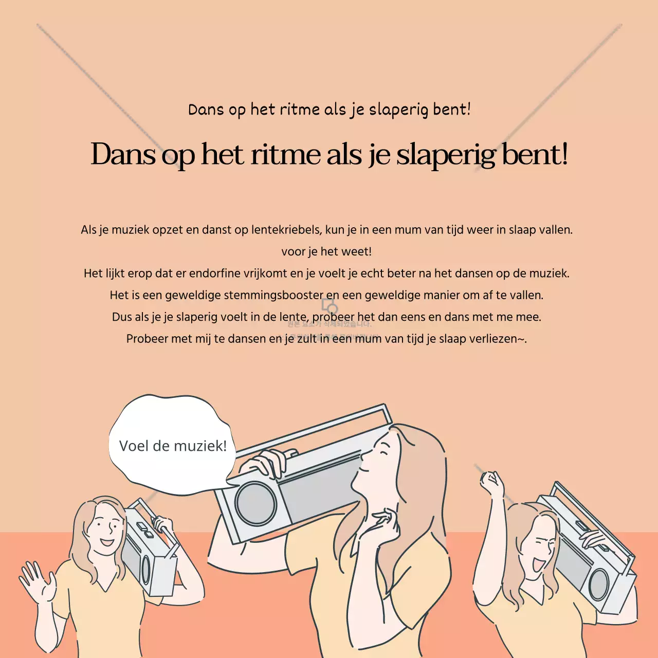 Abrikoos- en vleeskleurige lentekoorts CardNews