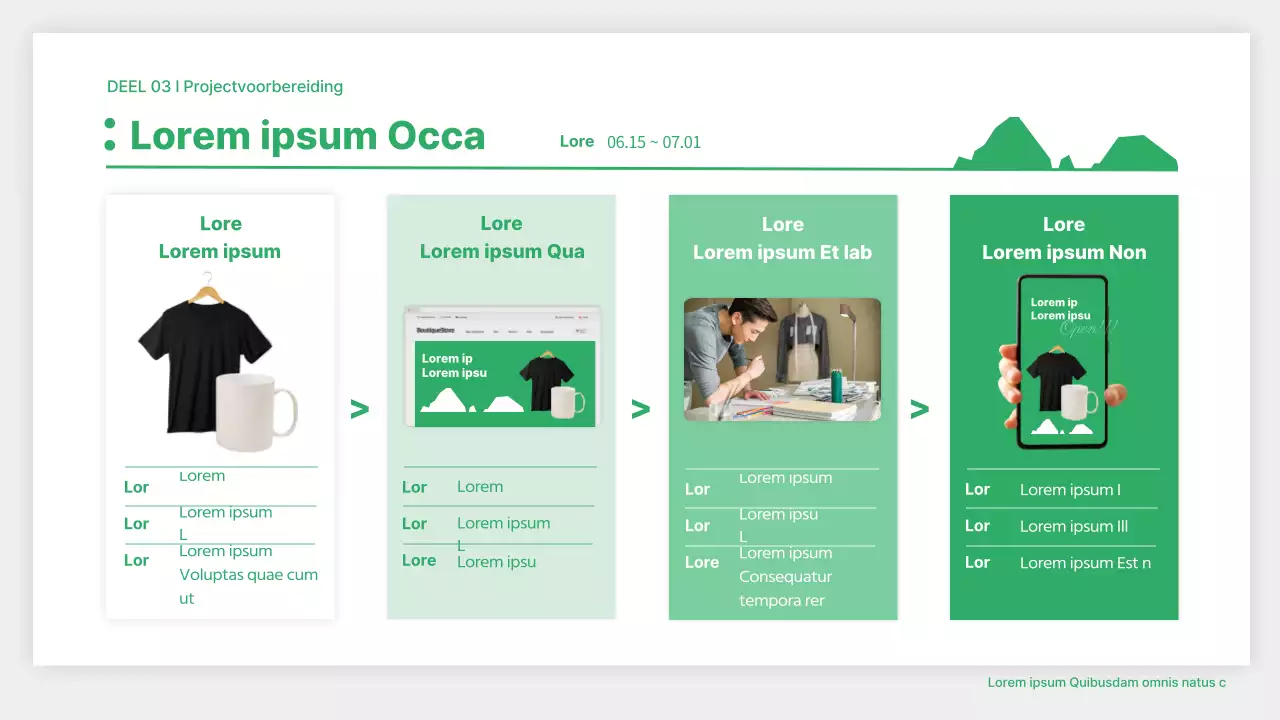 Startup financiering project pitch in wit en groen