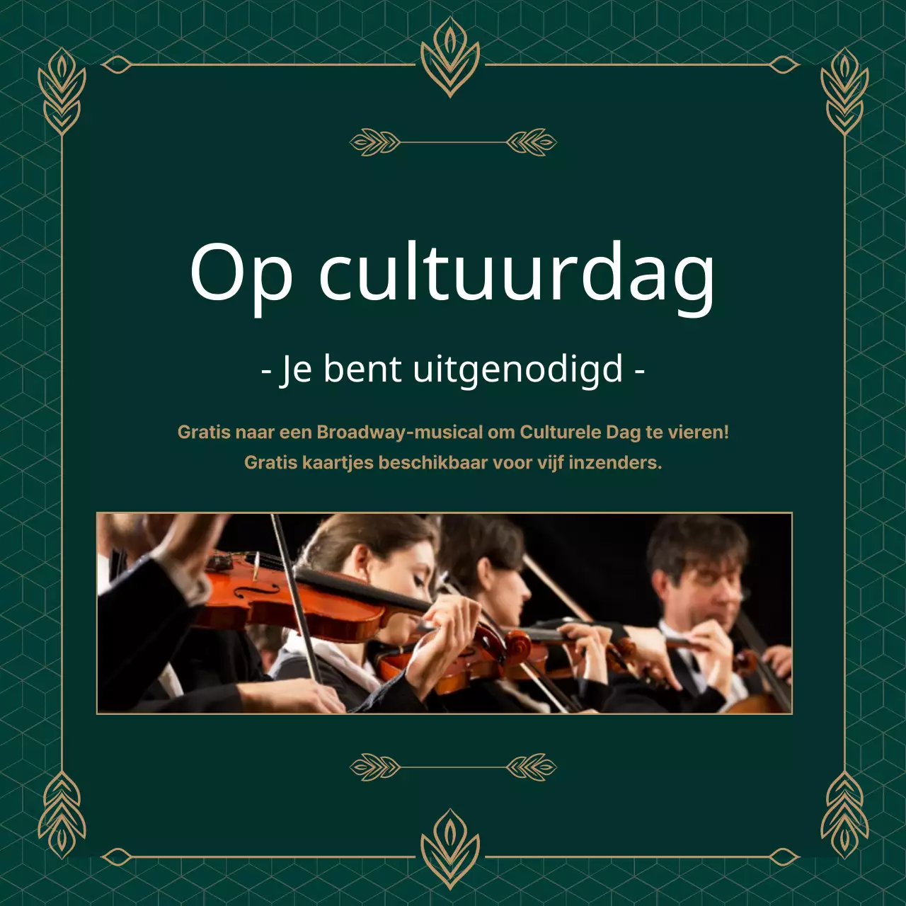 Uitnodigingen voor Cultuurdag