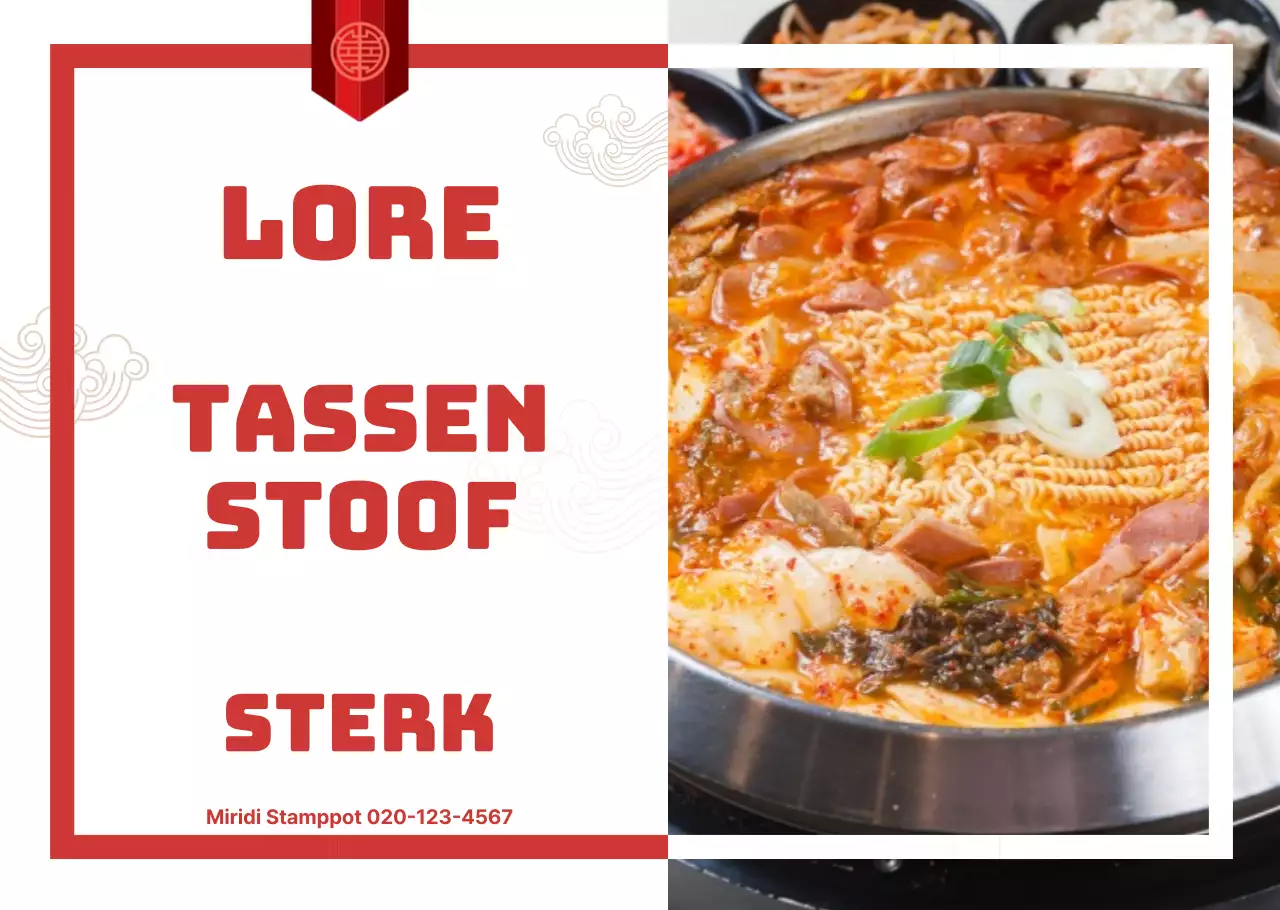 Traditioneel rood ramen restaurant