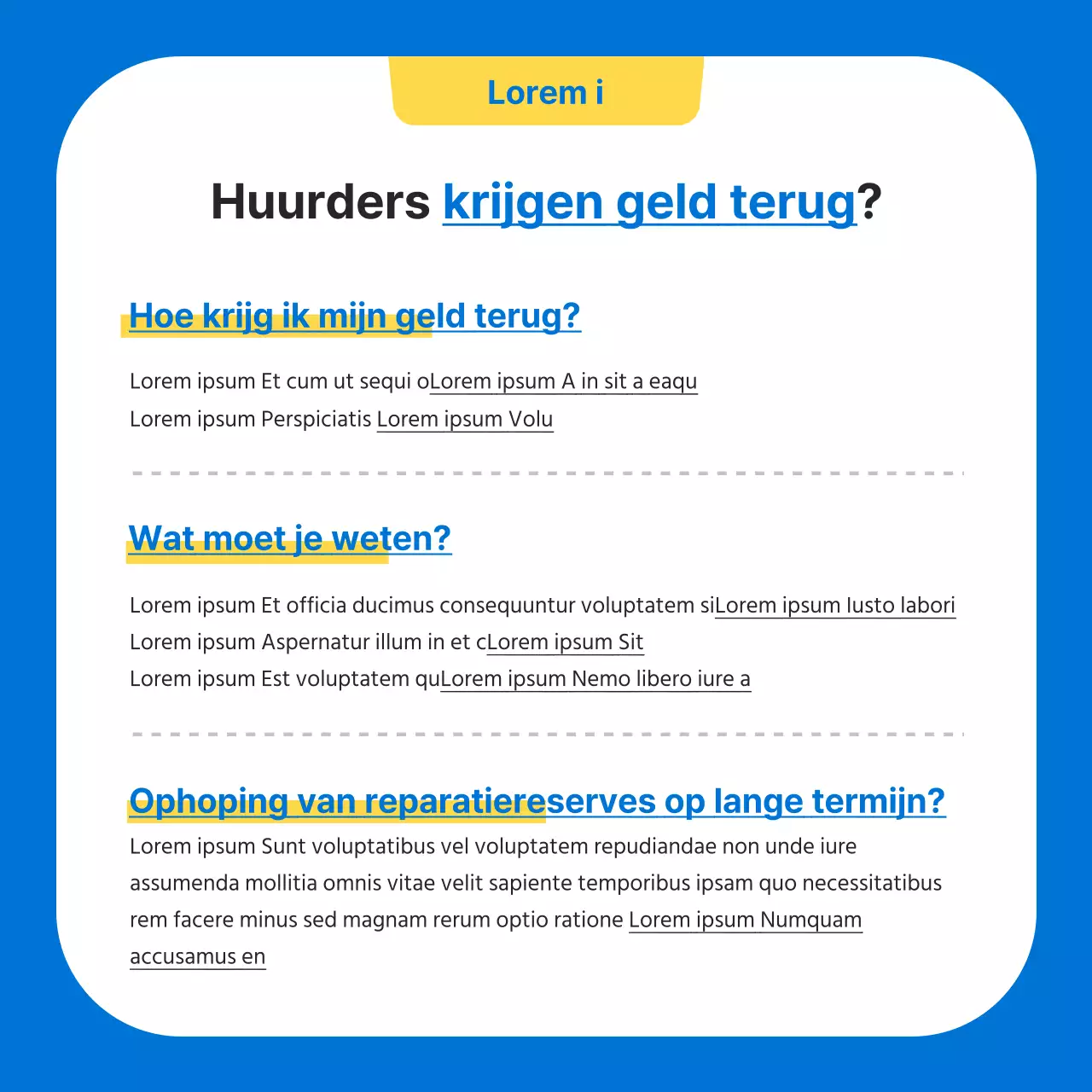 Een gids voor kitscherige blauwe en gele vergoedingen voor langdurige reparaties