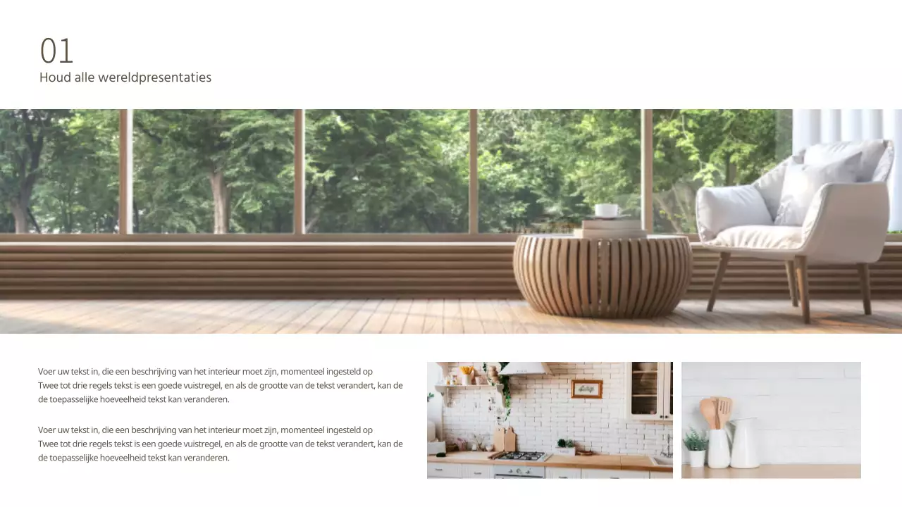 Bruintint Emotioneel Interieur Sjabloon