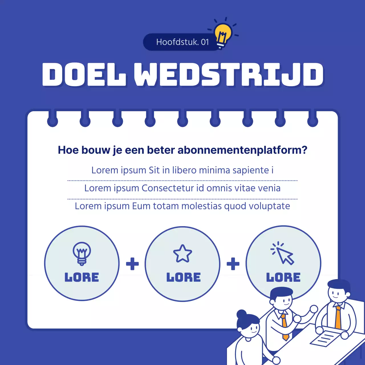 Interne ideeënwedstrijd met een concept van blauwe tekstballonnen