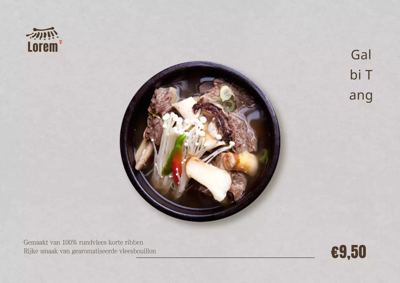 Eenvoudige Galbi Tang Landschapsposter