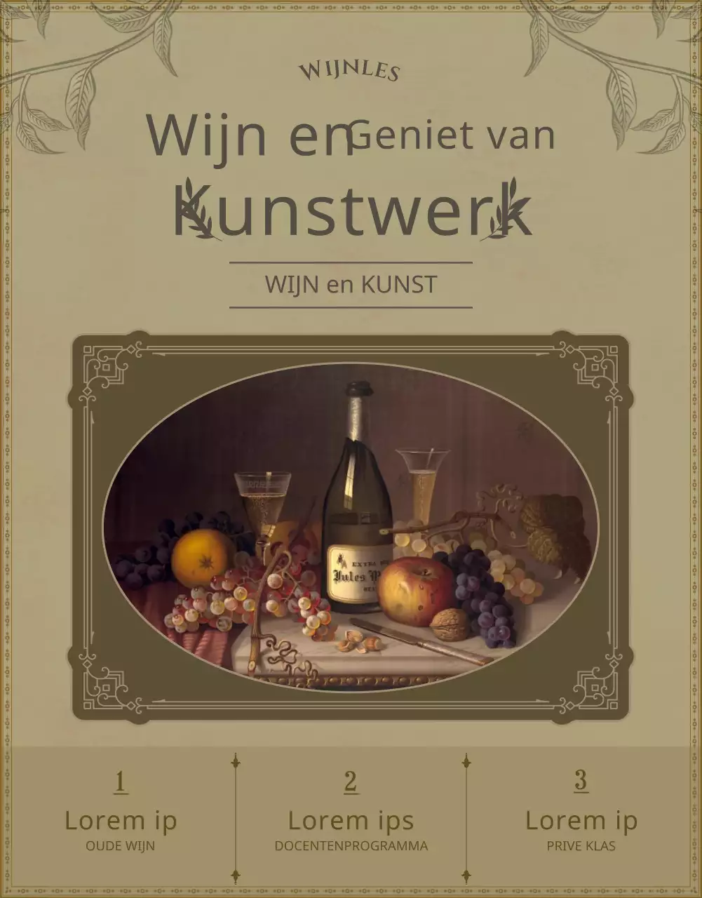 Een gids voor beige, vintage-geïnspireerde wijn en kunstlessen