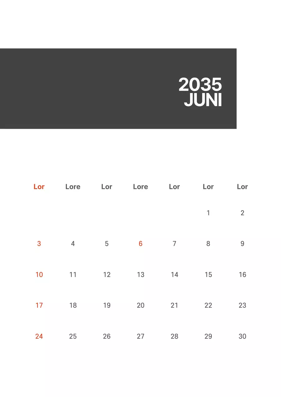 Eenvoudige zwart-wit gelinieerde kalender