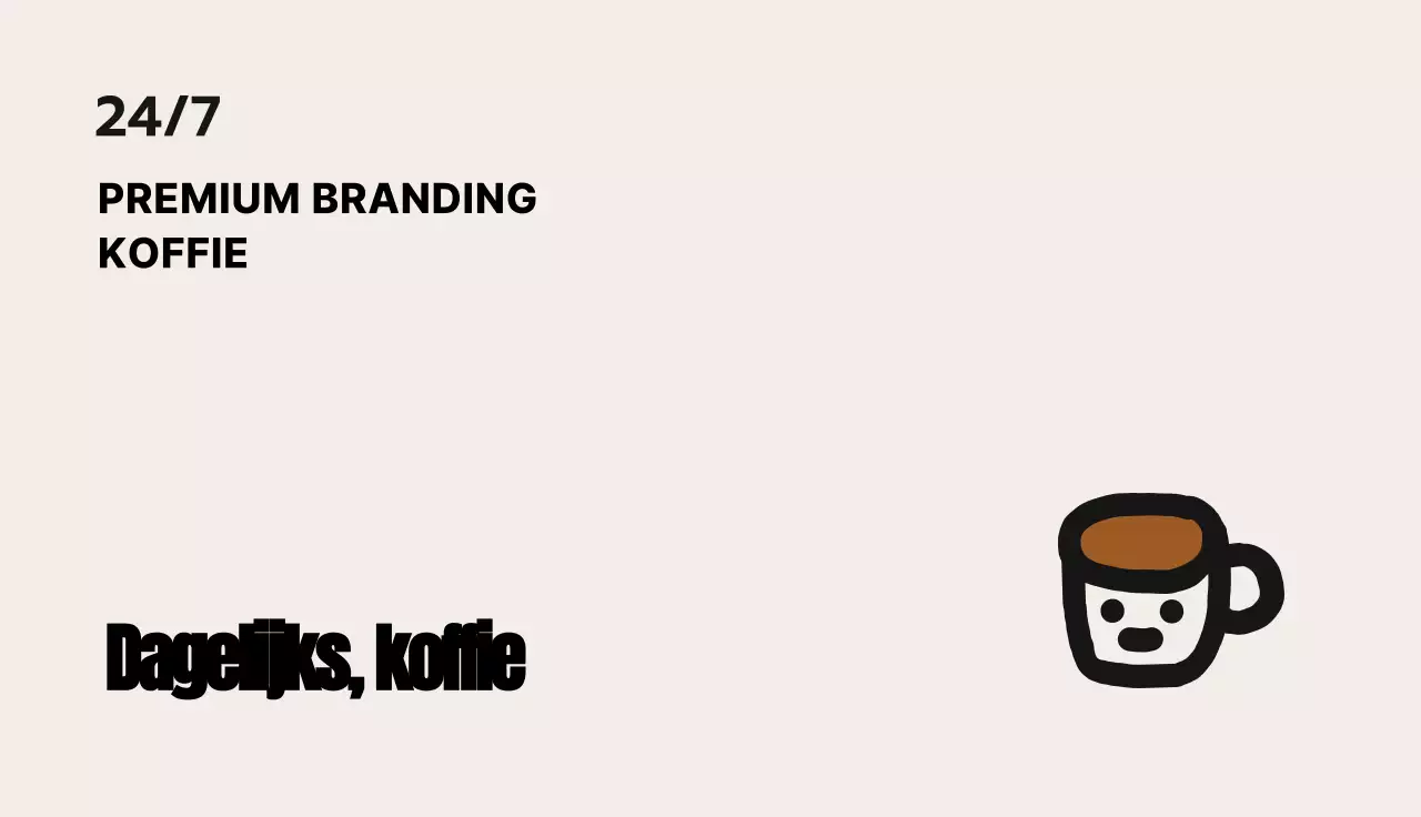 Emotionele café visitekaartjes in beige en bruin