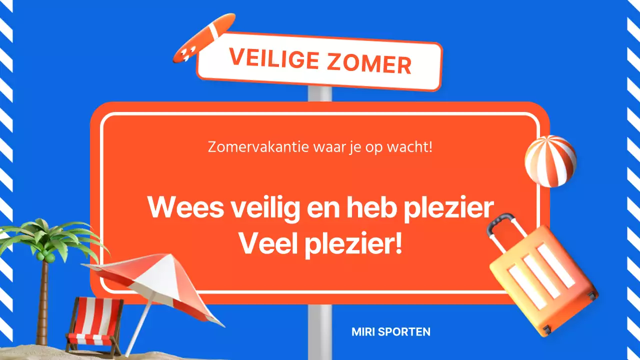 Een oranje en blauwe gids voor waterveiligheid in de zomer