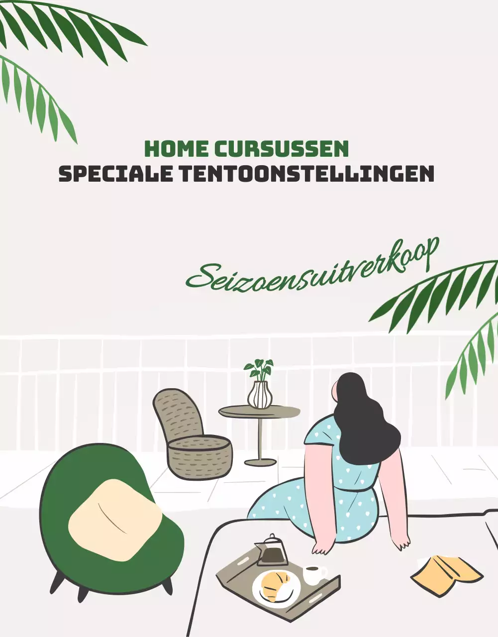 Homecoming zomermeubels in beige en groen