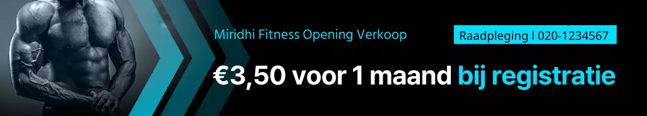 Frisse gym-evenementen in zwart en lichtblauw