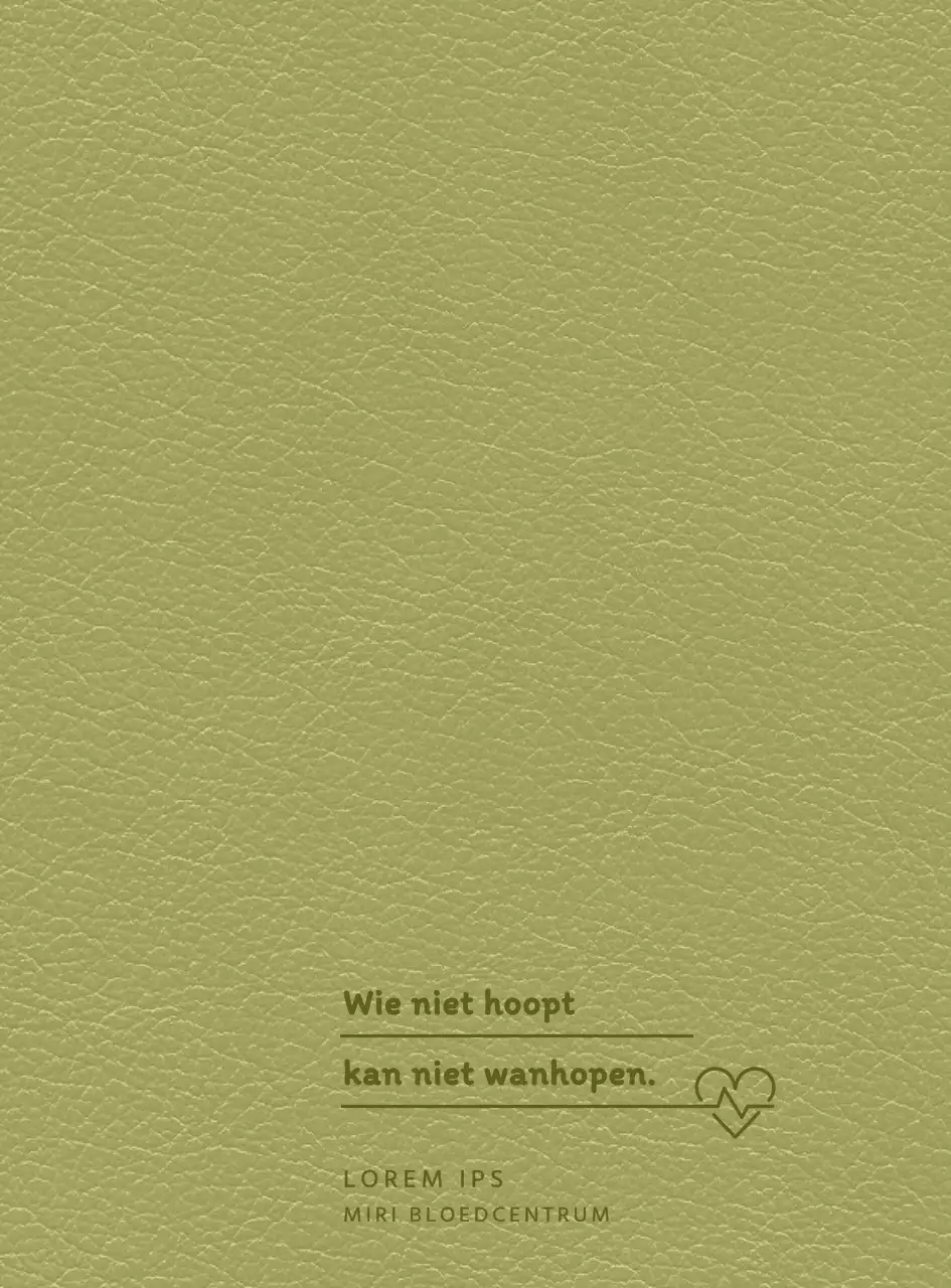 Bloeddonor agenda cover met een citaat