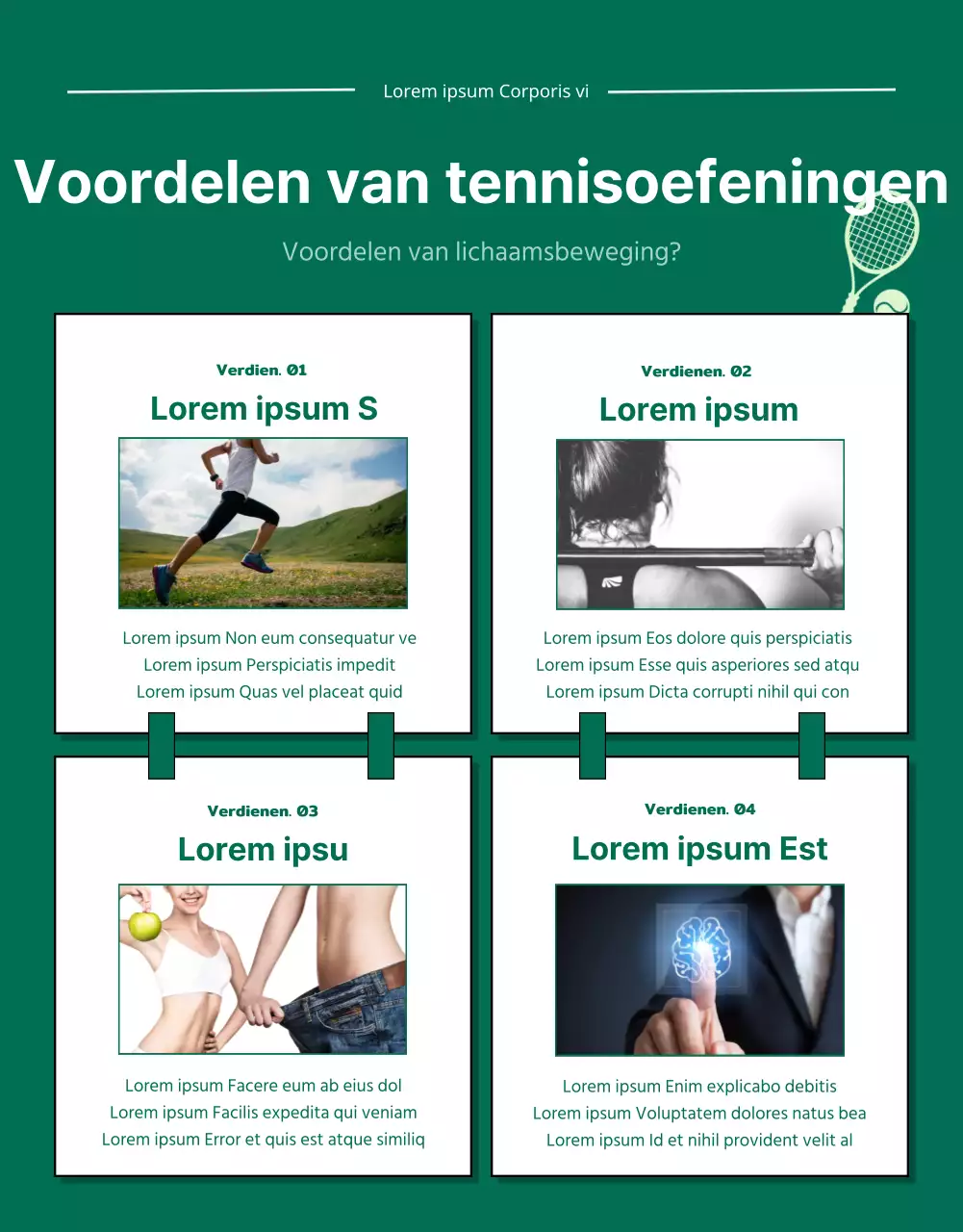 Details van de groene moderne tennispas voor één dag