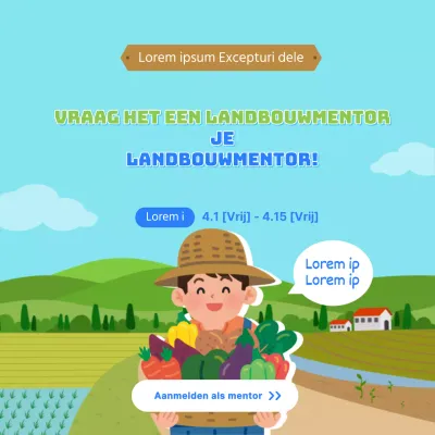 Licht blauwgroene landbouw sociale media