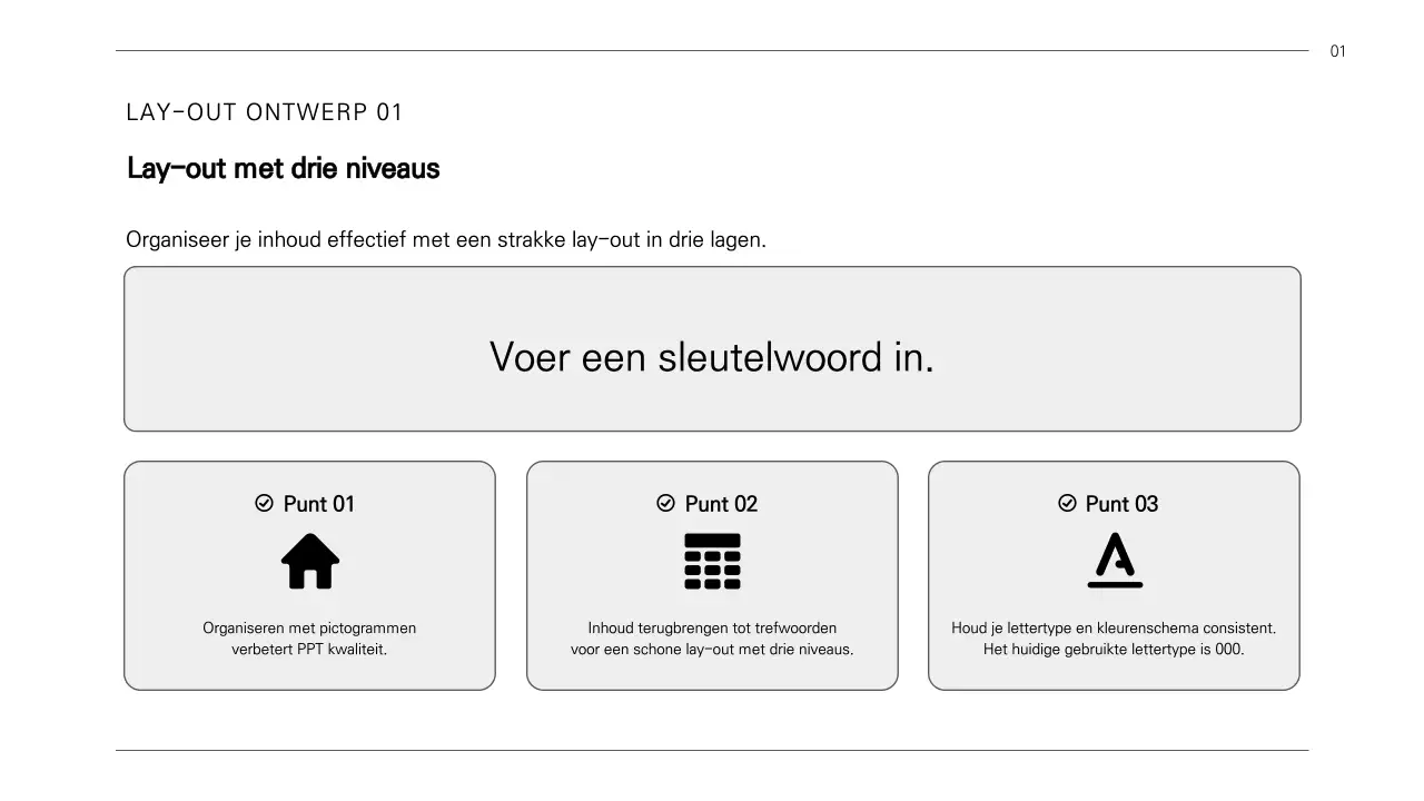 Een eenvoudig zakelijk rapport in zwart-wit