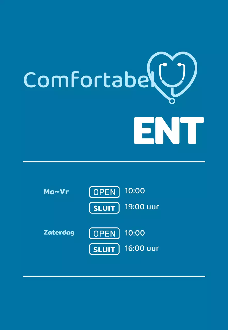 KNO-kliniek met een blauw basislogo