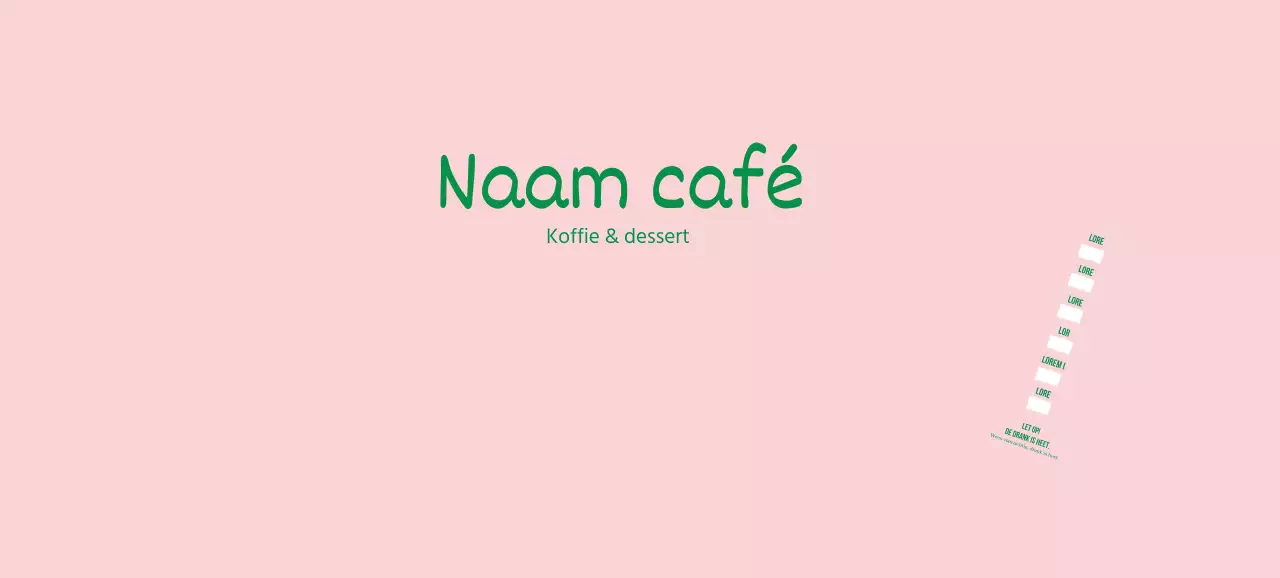 Roze Groen Nette Engelse letters