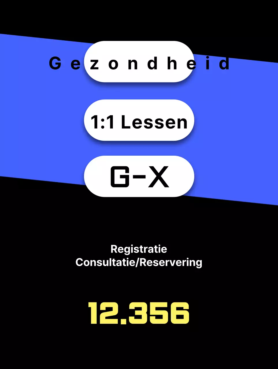 Health club aanbiedingen in blauw en zwart