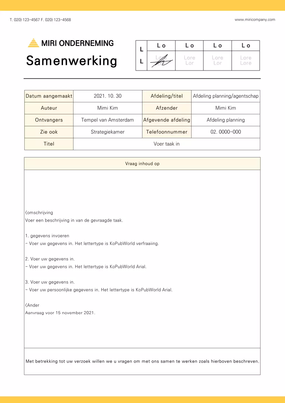 Geel-zwarte samenwerking