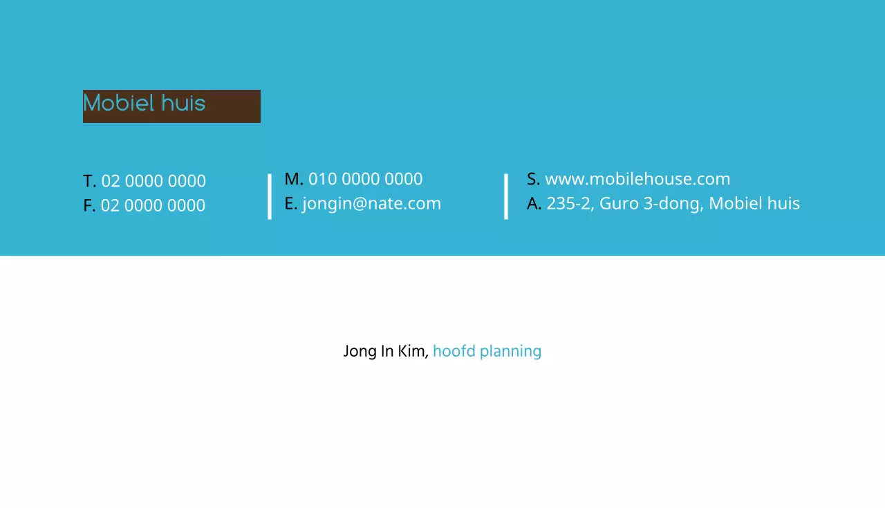 Mobiel visitekaartje