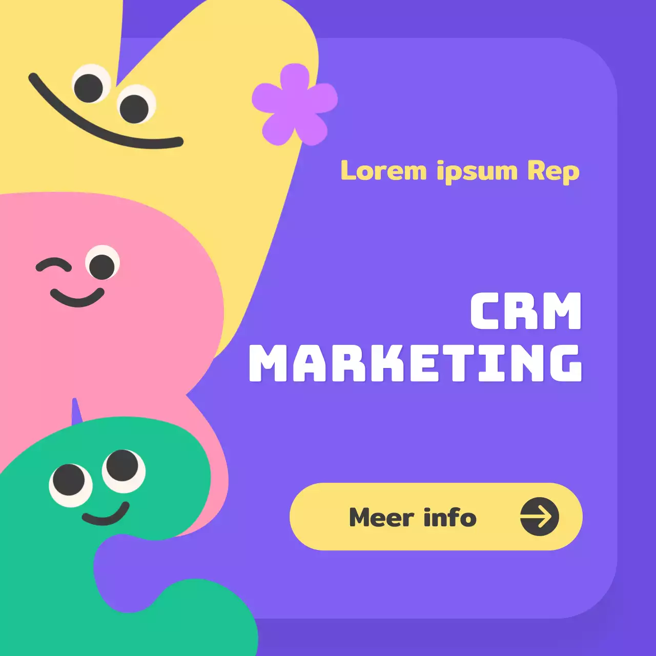 Leer over CRM-marketing met pastelkleurige baby's en schattige alfabetfiguren