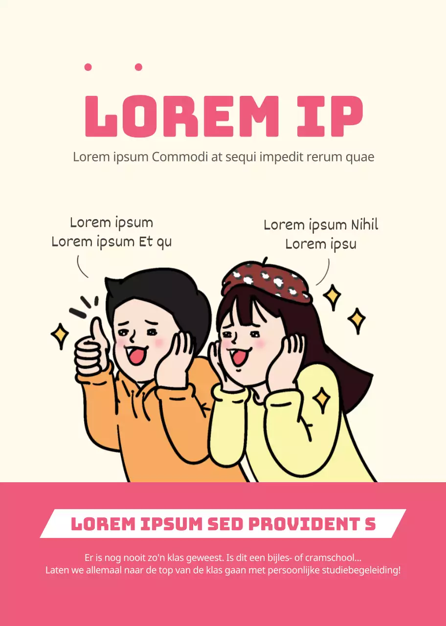 School promotie notitieboekje met een leuke illustratie concept