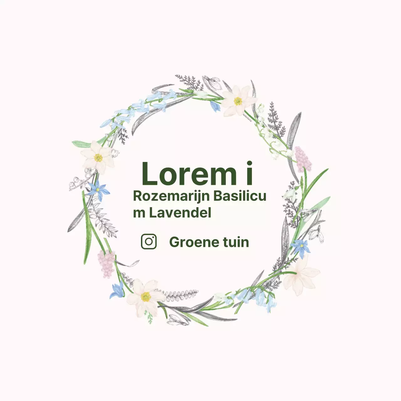 Groene illustratie vintage label van kruidenboerderij