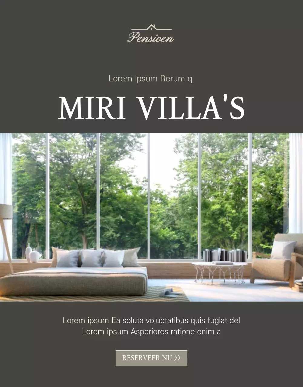 Hoe boek je een bruin en beige emotioneel pensioen met foto's?