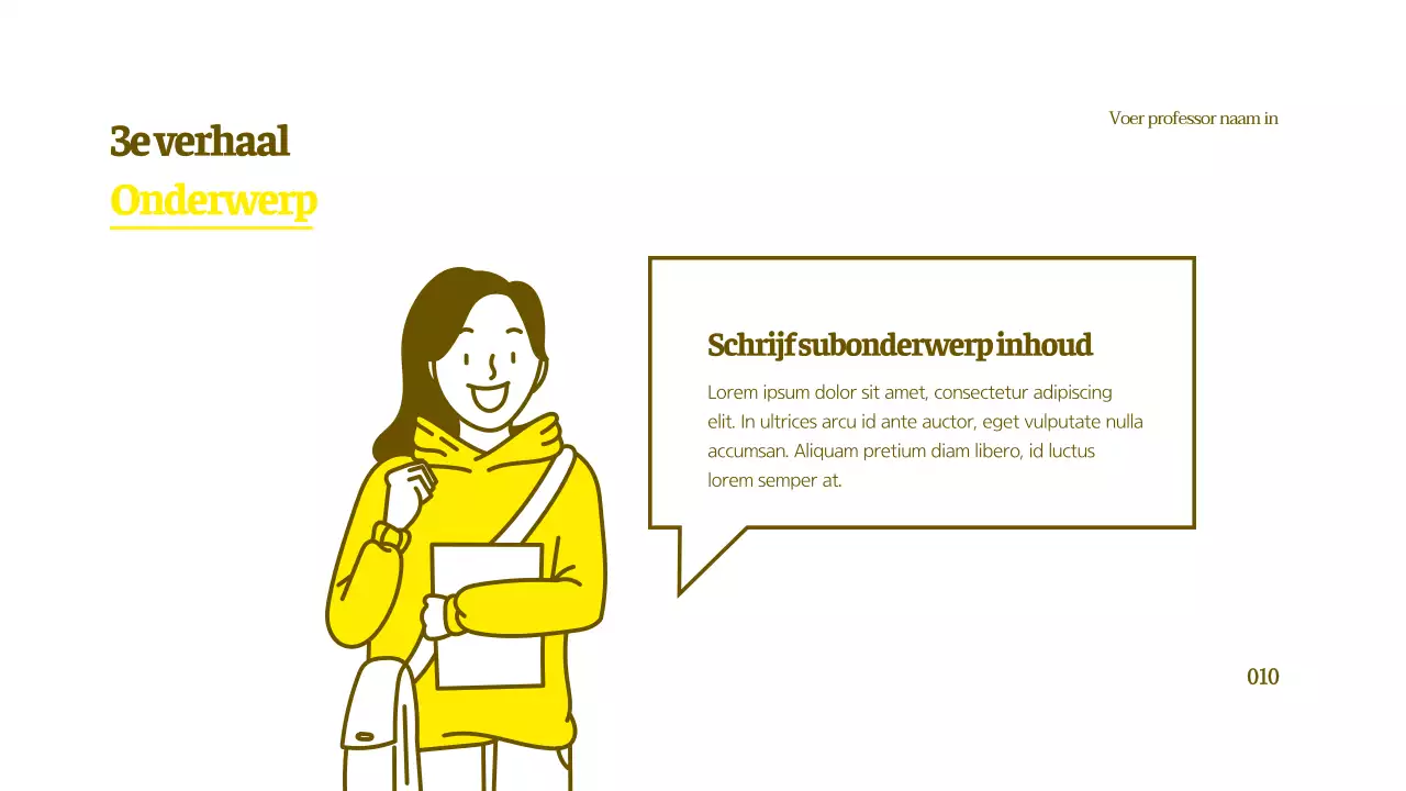 Schone karakter illustratie tutorial in geel en bruin