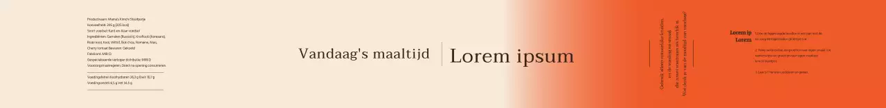 Ivoor rood gradiënt kimchi stoofpot label