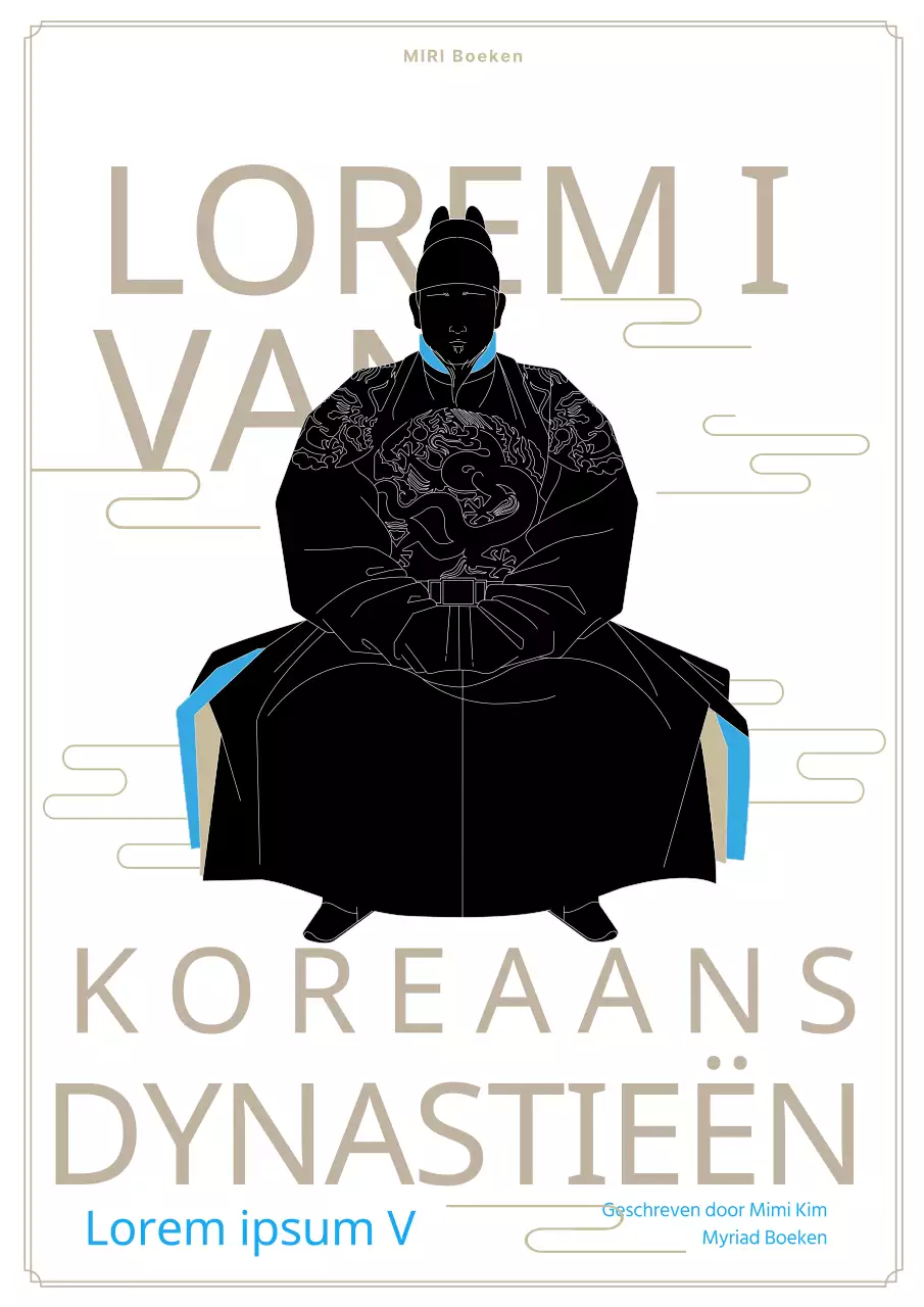 Koreaanse dynastie geschiedenis in wit moderne koning illustratie