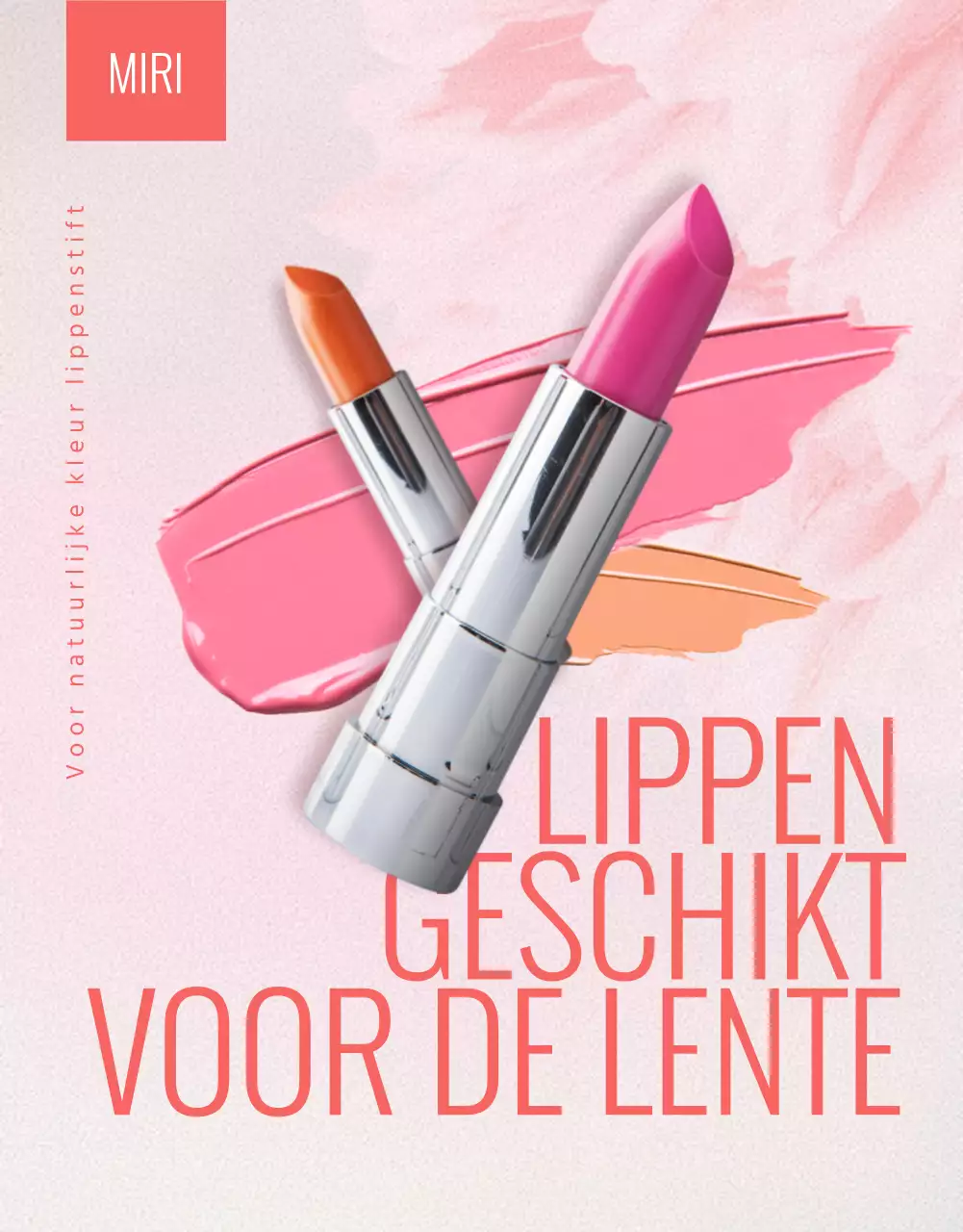Een frisse en heldere lippenstift in roze