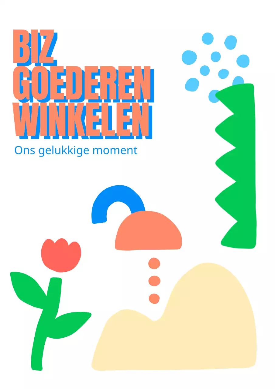 Goederenwinkel interieurstickers met een schattig handgetekend concept