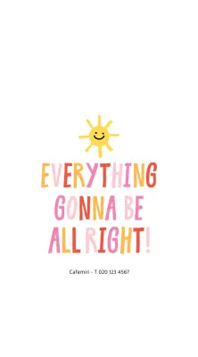 Een kleurrijke, grove, schattige stijl om je café te promoten