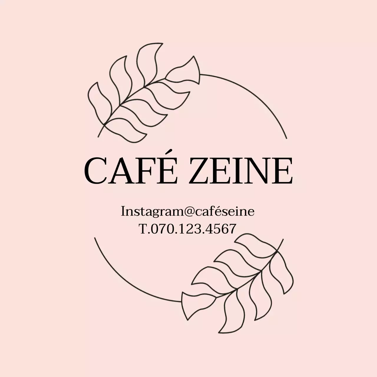 Roze eenvoudige illustratie café