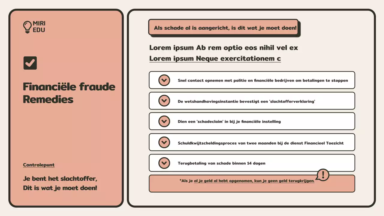  Minimalistische beige en oranje trainingsgids voor fraudepreventie