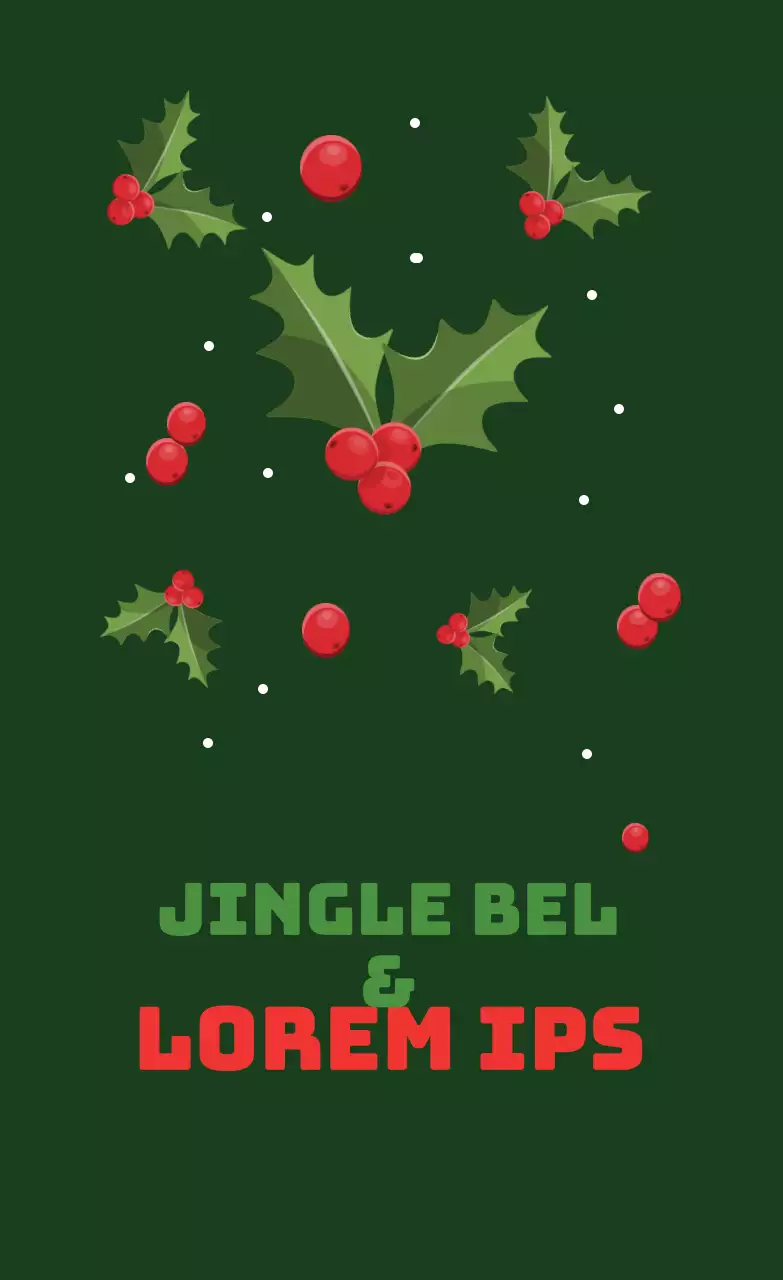 Rood Groen Illustratie Kerstwenslabel