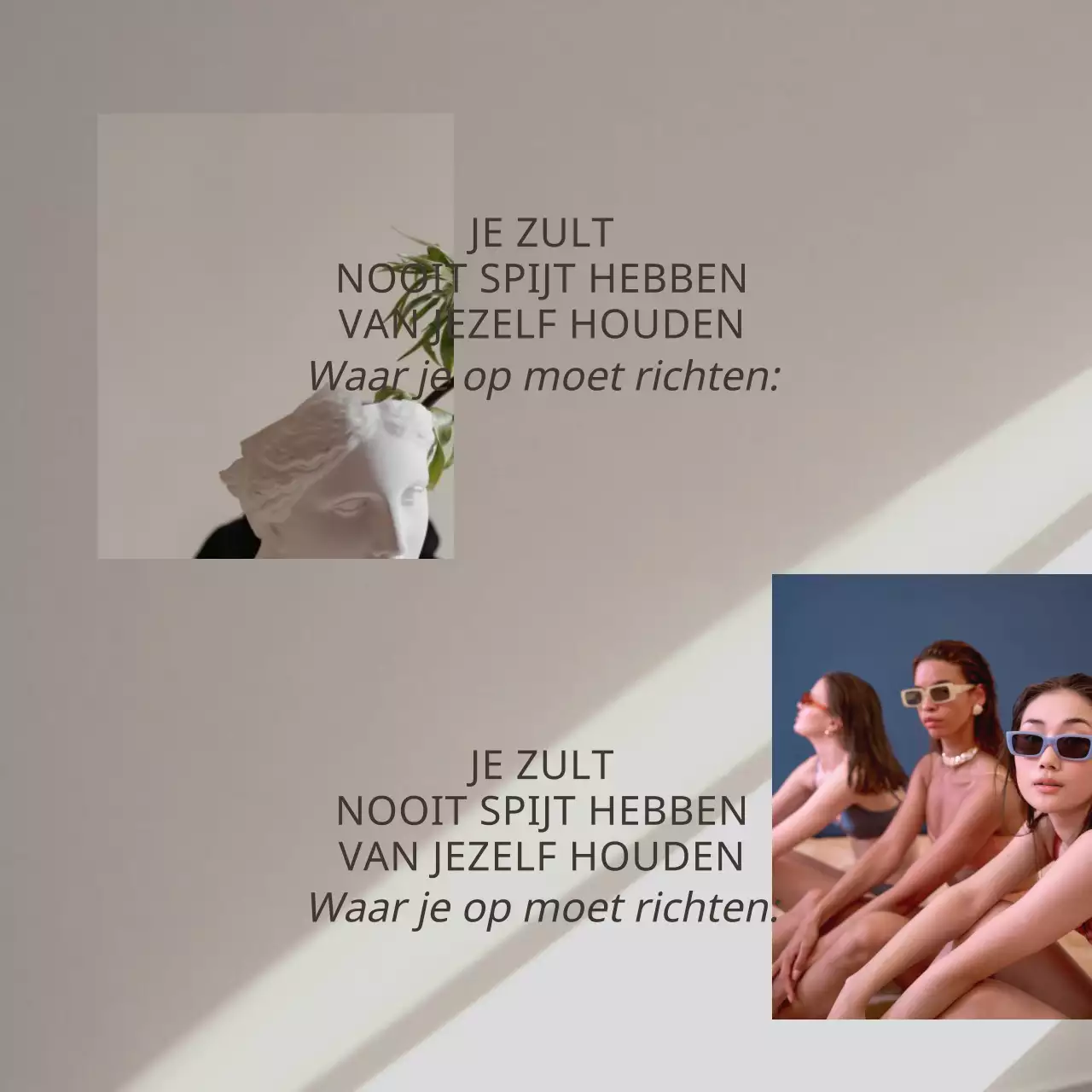 Branded moodboard bundelpakket met neutrale fotolay-out