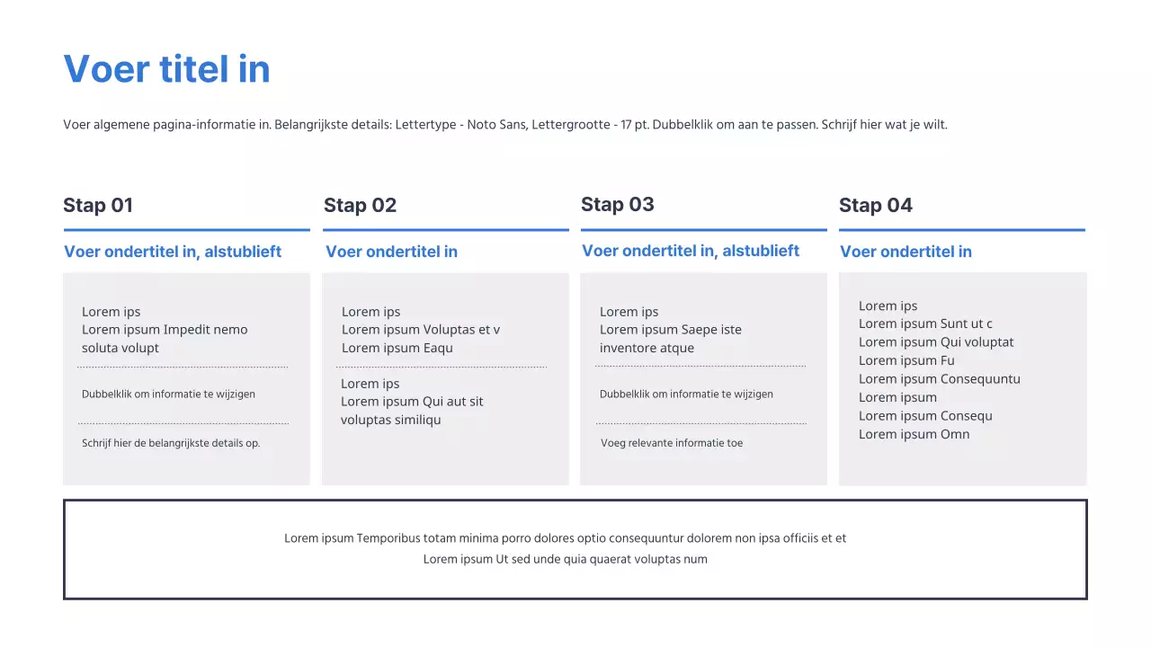 Een eenvoudige tijdlijn in blauw en grijs