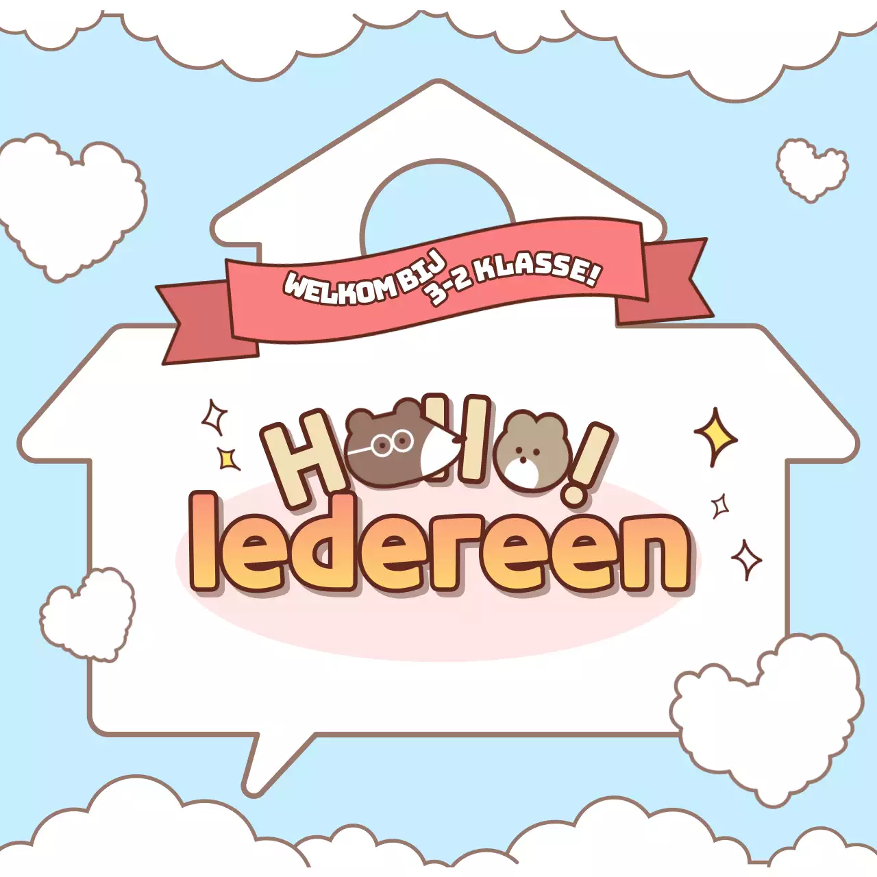 Eerste contactproject met een pastel messenger concept