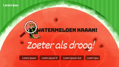 Hoe kies je een watermeloen met groene en rode illustratie-accenten?