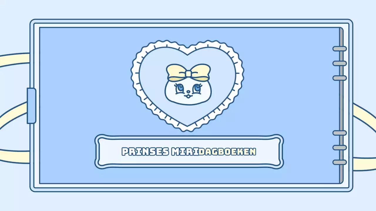 Schattige agenda concept presentatieset in lichtblauw en groen