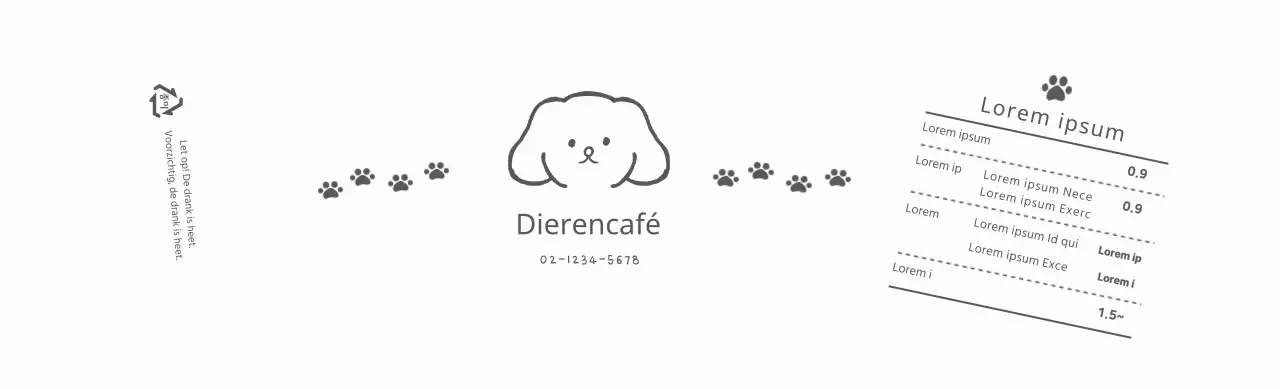 Leuke huisdier cafe bekerhouder