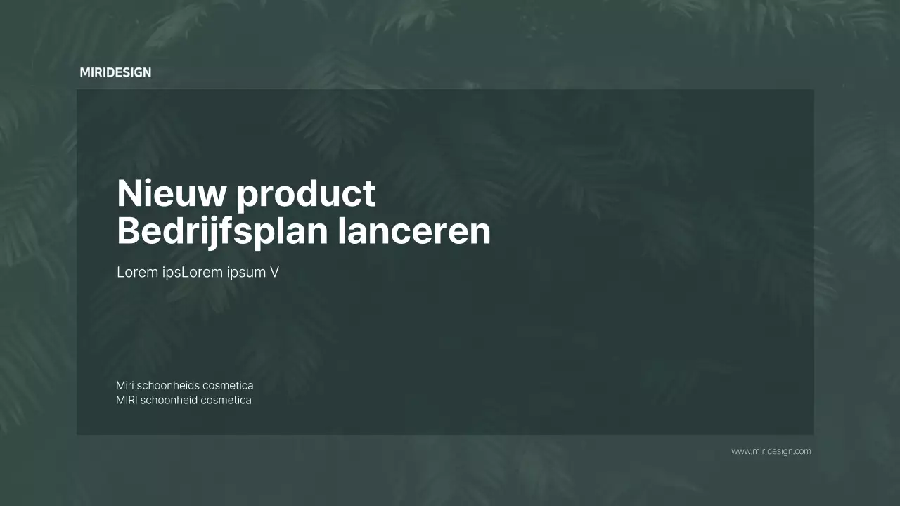 Groene, zwarte toon schoonheidsverzorgingsproductengids