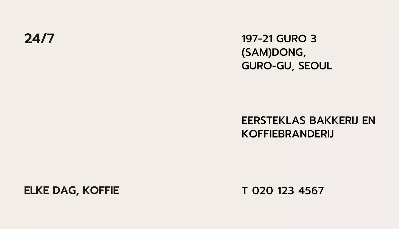 Emotionele café visitekaartjes in beige en bruin