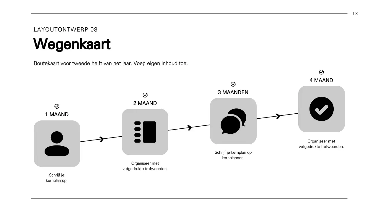 Een eenvoudig zakelijk rapport in zwart-wit
