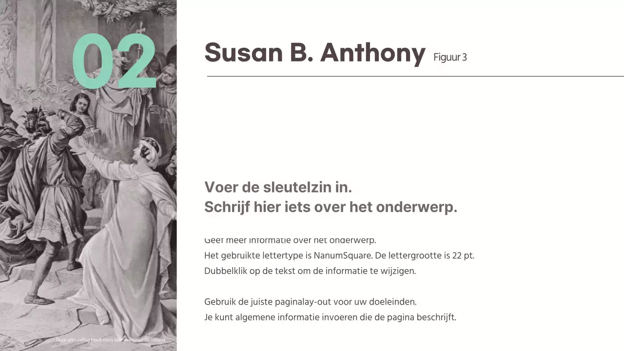  Een ingetogen concept presenteren voor een wereldwijde opdracht voor vrouwenkiesrecht