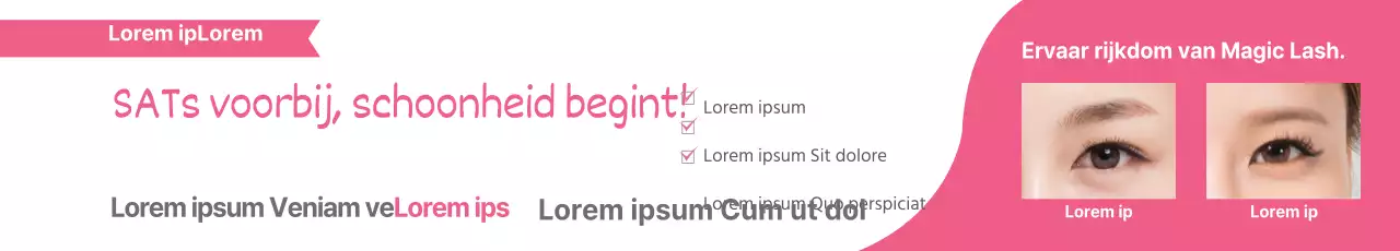 Wimperverlenging evenementen