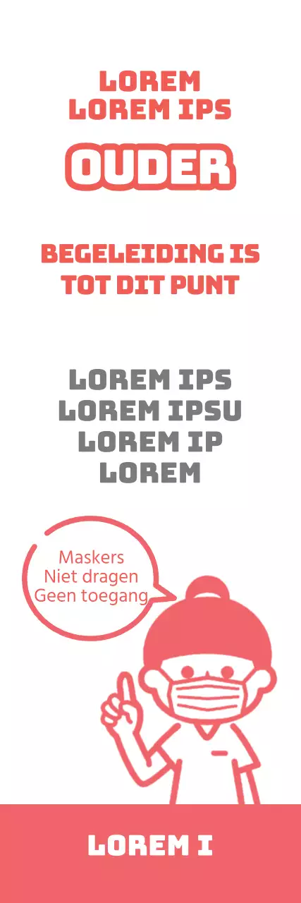 Schattige roze illustratie van COVID-19 schoolbeperkingen