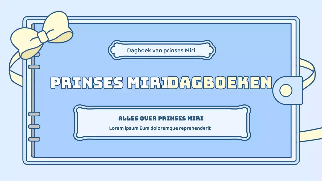 Schattige agenda concept presentatieset in lichtblauw en groen